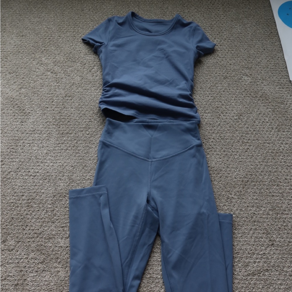 lululemon athletica Blue Activewear Set